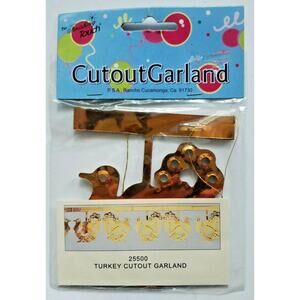The Finishing Touch Turkey Cutout Garland New In Packaging